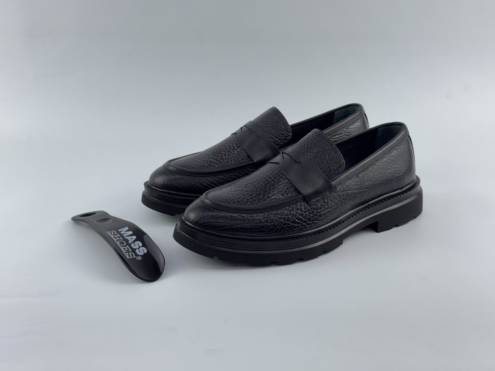 MRG Model Hakiki Mexico Erkek Loafer — Siyah