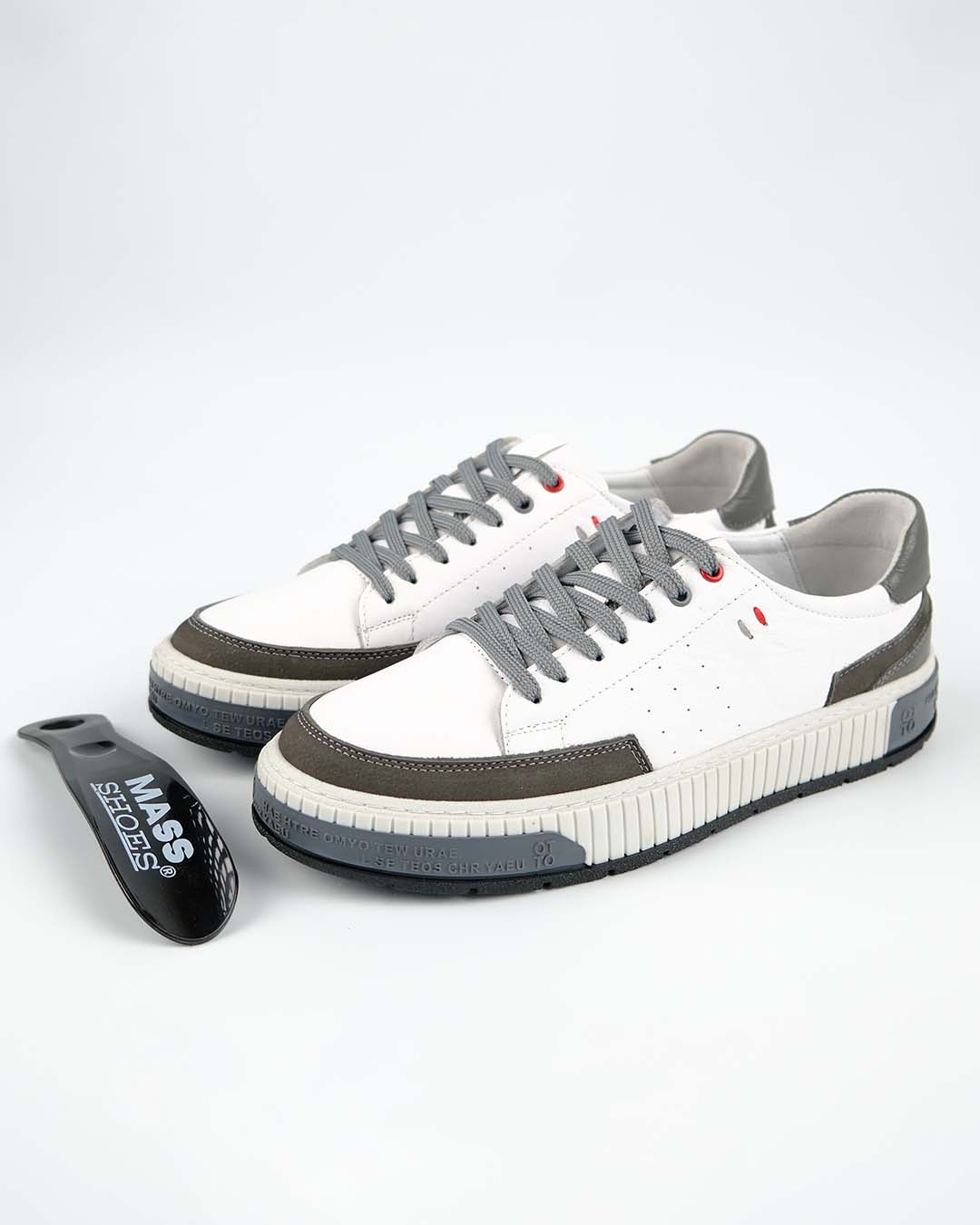 GRN Model Hakiki Deri Erkek Sneakers — Beyaz