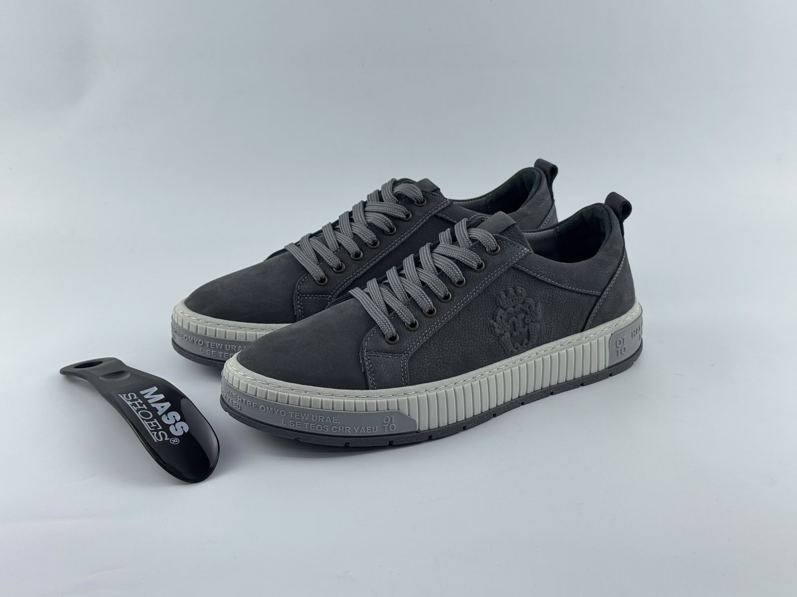 ARM Model Hakiki Deri Erkek Sneakers — Gri