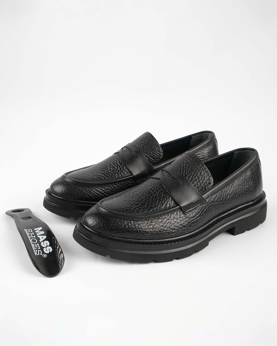 MRG Model Hakiki Mexico Erkek Loafer — Siyah